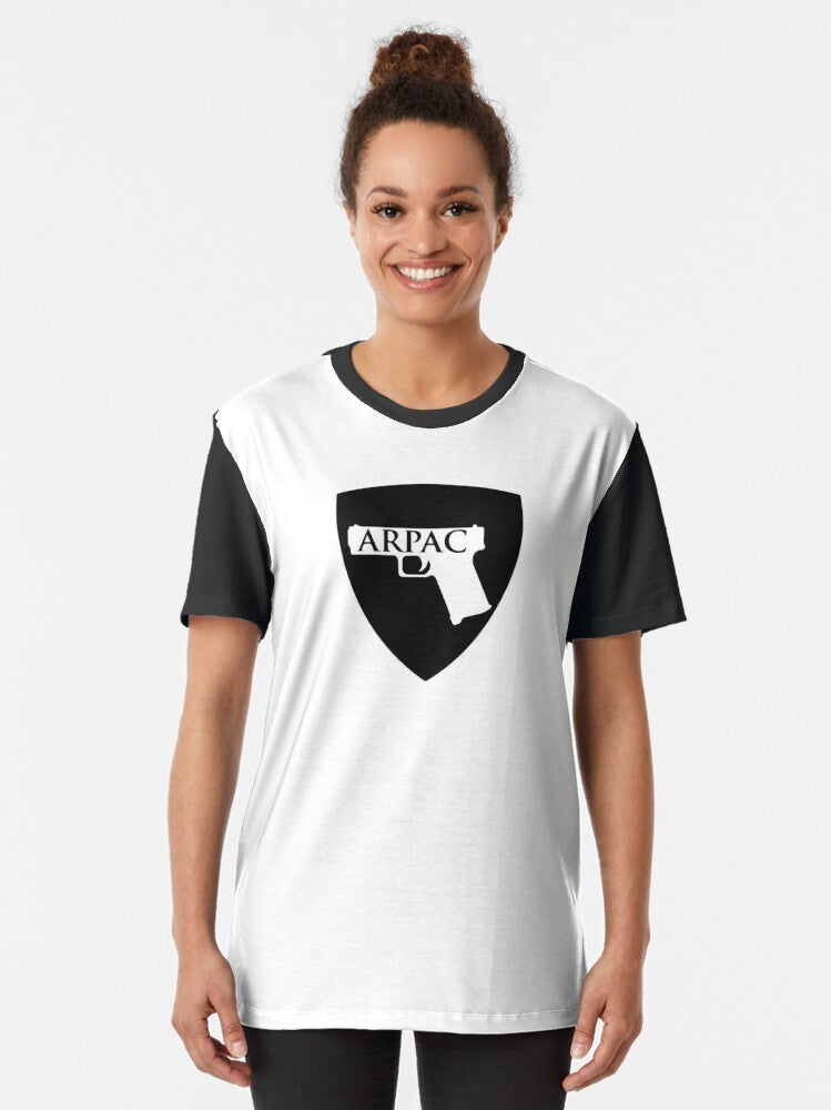 Arpac Collection Graphic T-Shirt, featuring a bold and trendy design - Women