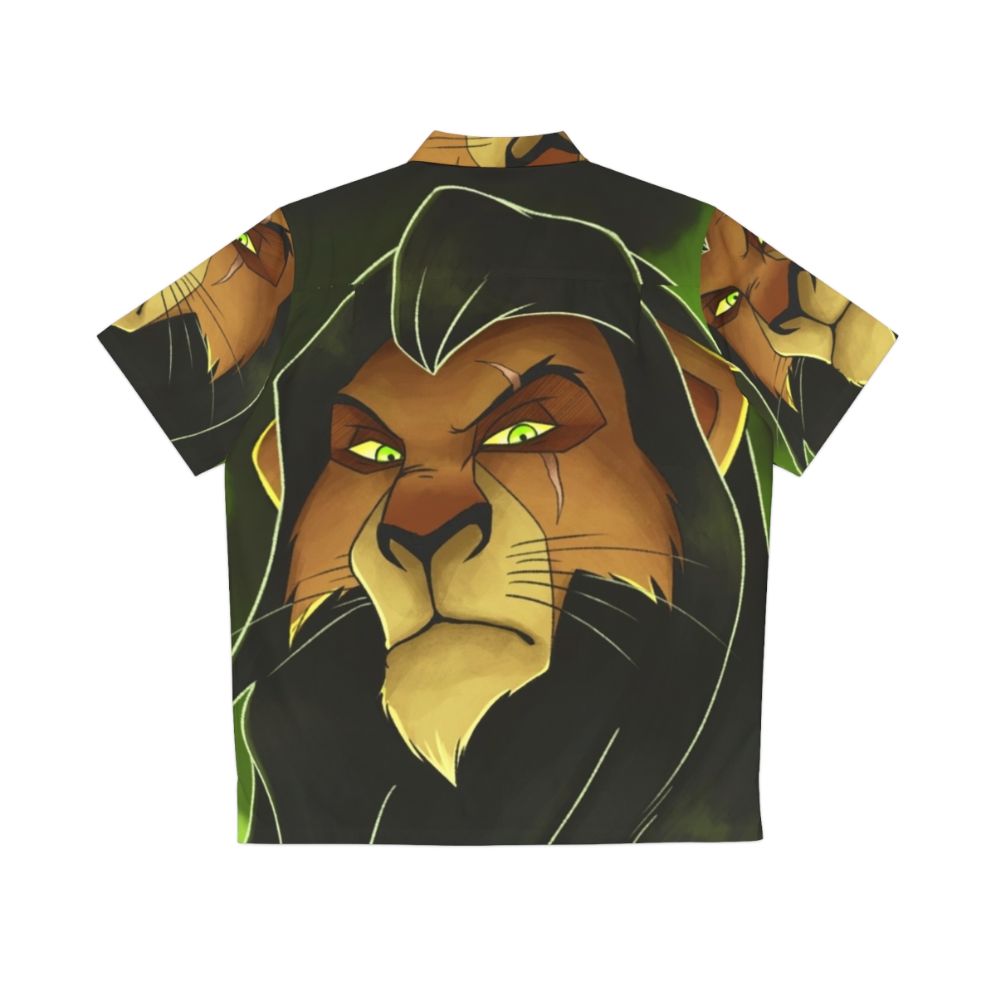 "Be Prepared" Hawaiian Shirt with Lion, Scar, and Villain Imagery - Back