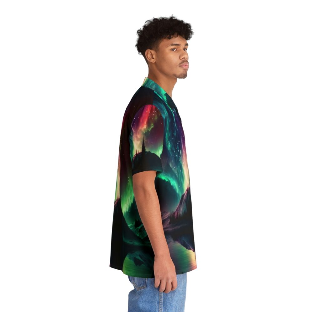 Aurora Borealis Hawaiian Shirt with Stunning Nature Landscape - People Pight