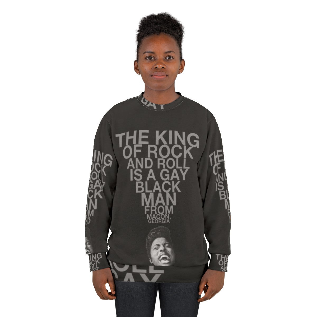 Ooh My Soul Sweatshirt featuring Little Richard's iconic image - women