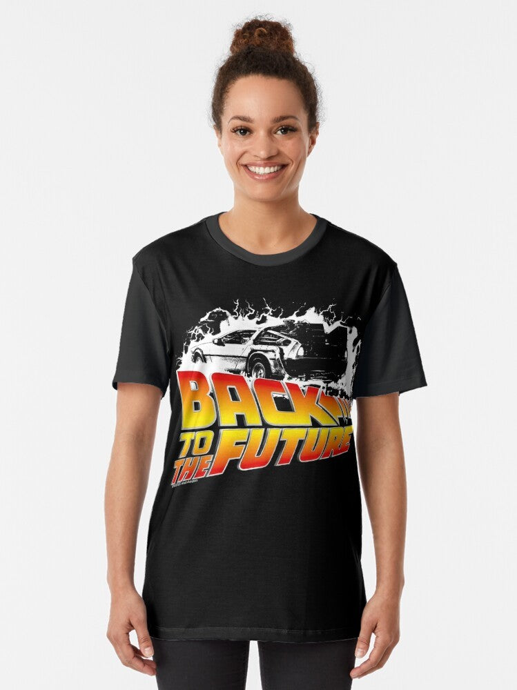 Back to the Future Delorean Fan Art Graphic T-Shirt - Women