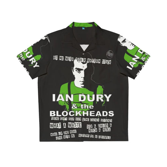 Ian Dury Blockheads Hawaiian Shirt featuring iconic post punk and new wave style