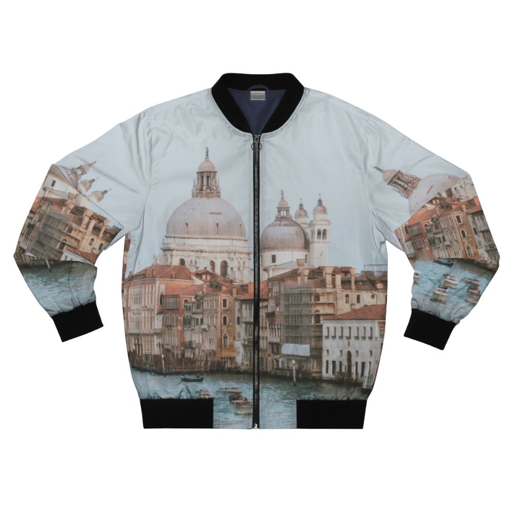 Fashionable bomber jacket with Venice, Italy design