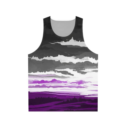 Asexual pride unisex tank top