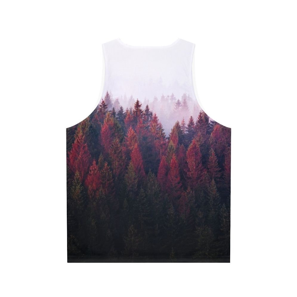 Unisex nature inspired mountain landscape tank top - Back