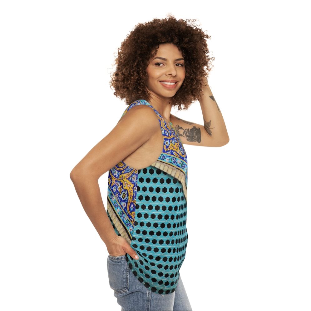 Persian Tiles Unisex Tank Top - women side