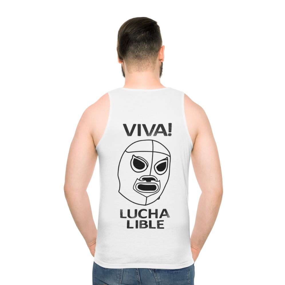 Lucha Libre Unisex Wrestling Tank Top - men back