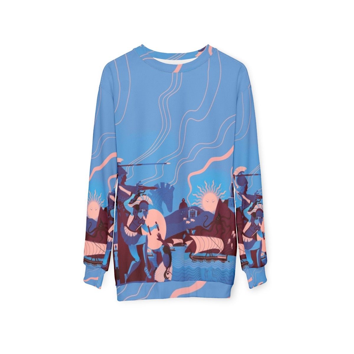 Homeric Landscape Winter Sweatshirt - hanging