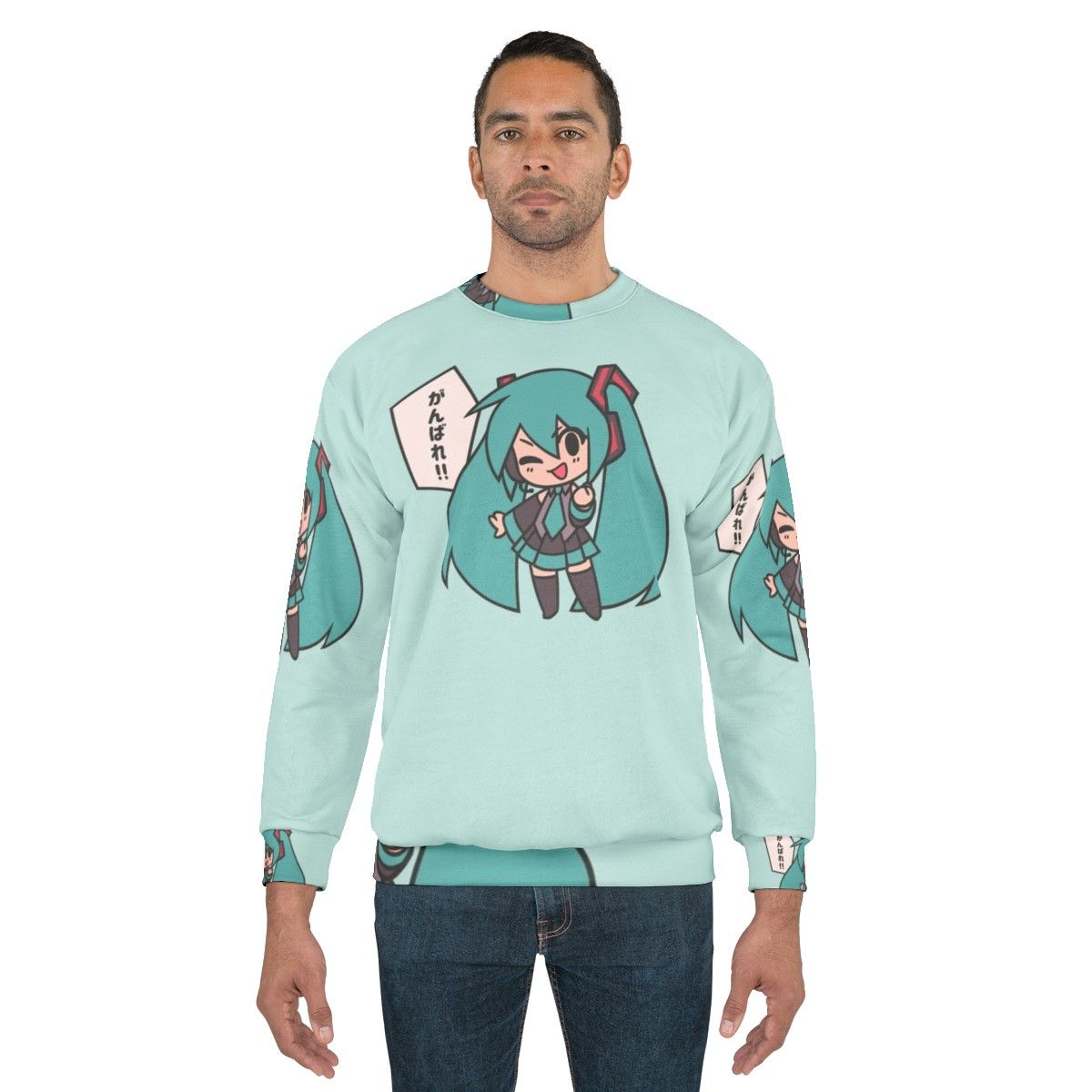 Hatsune Miku Chibi Vocaloid Anime Sweatshirt - men