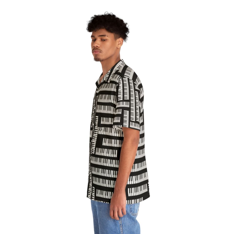 Piano keys pattern hawaiian shirt for musicians and pianists - People Left