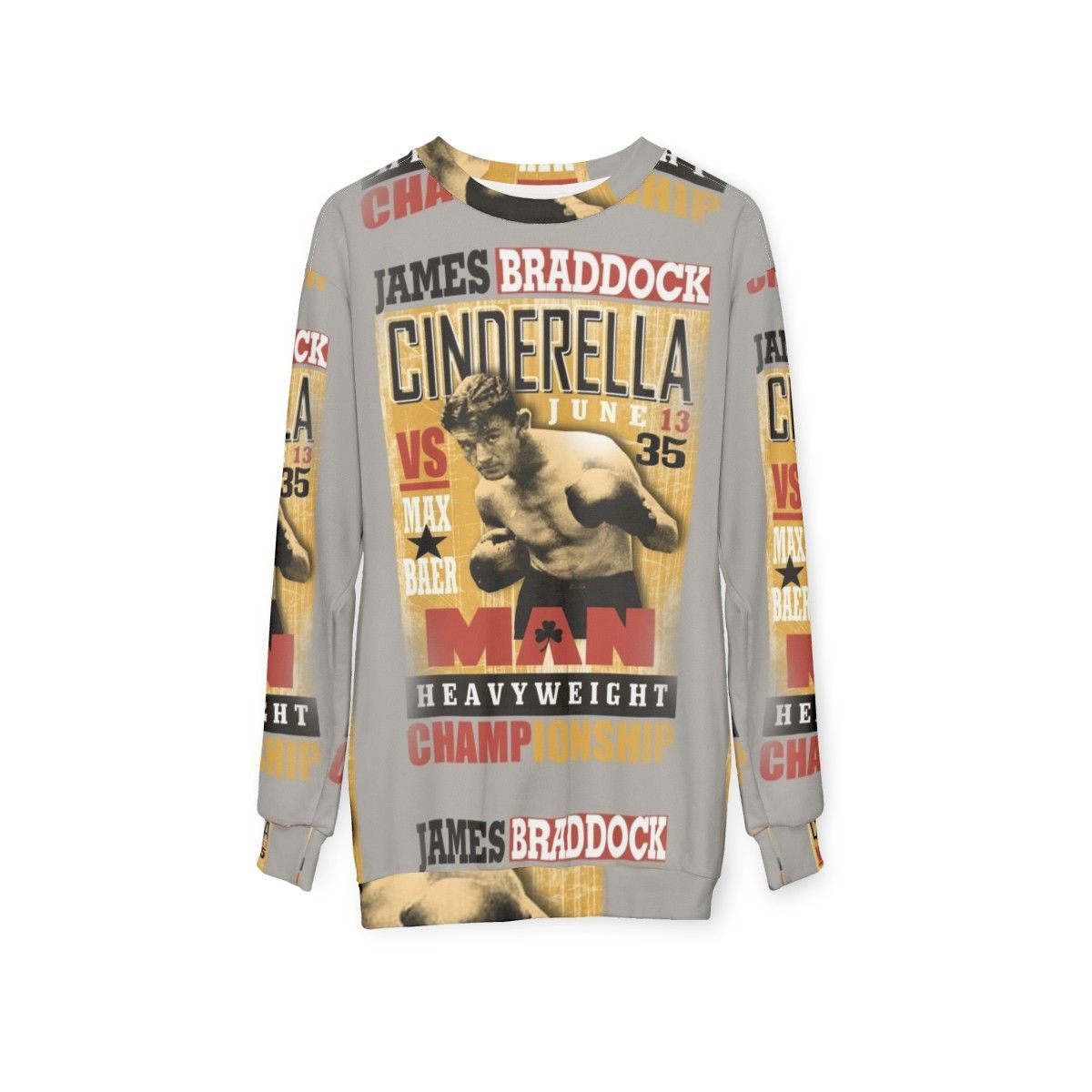 Vintage James Braddock Heavyweight Boxing Sweatshirt - hanging