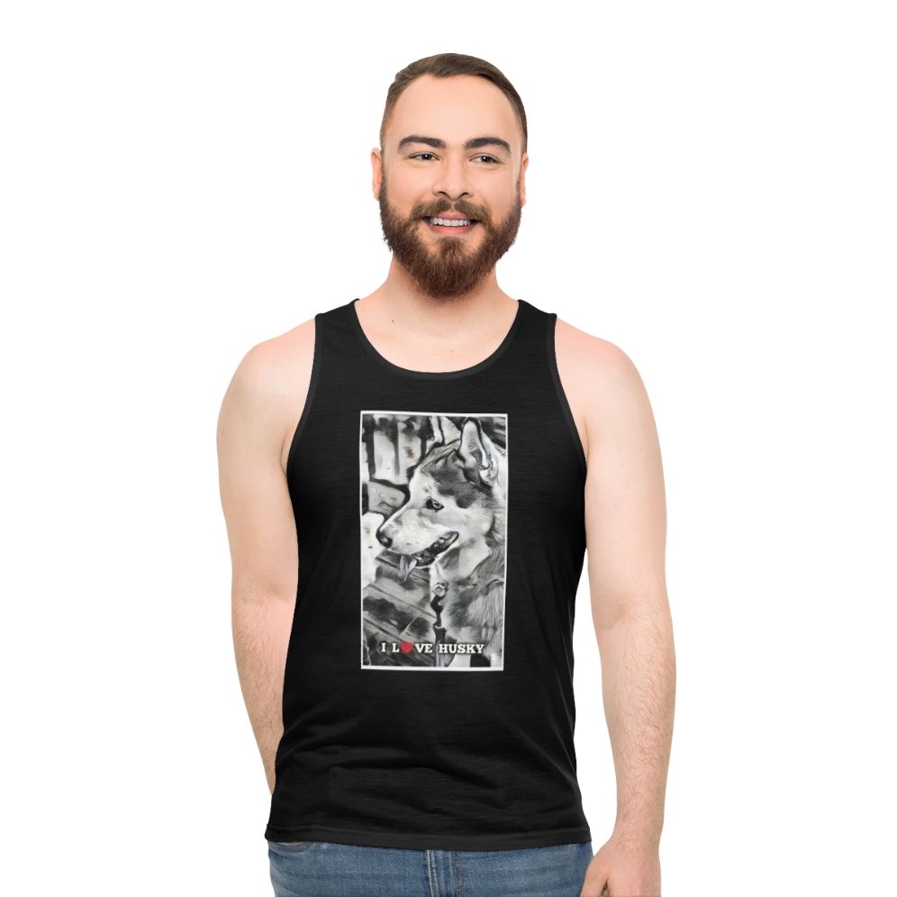 Husky Dog Unisex Tank Top - men