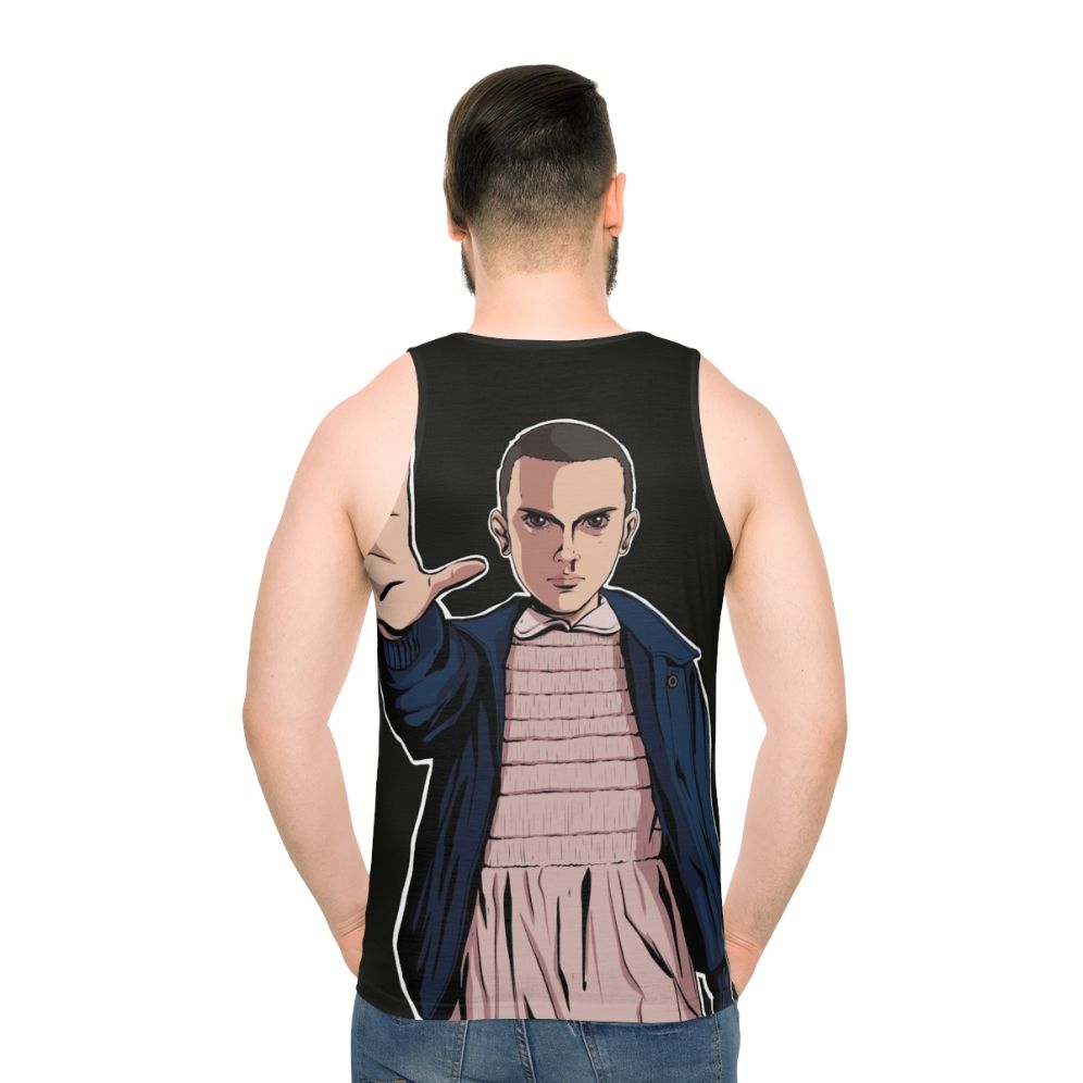 Stranger Things Eleven Fan Art Unisex Tank Top - men back