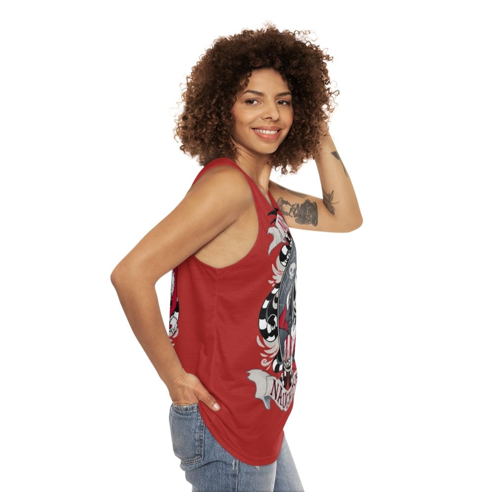 Scary Santa Unisex Tank Top - women side