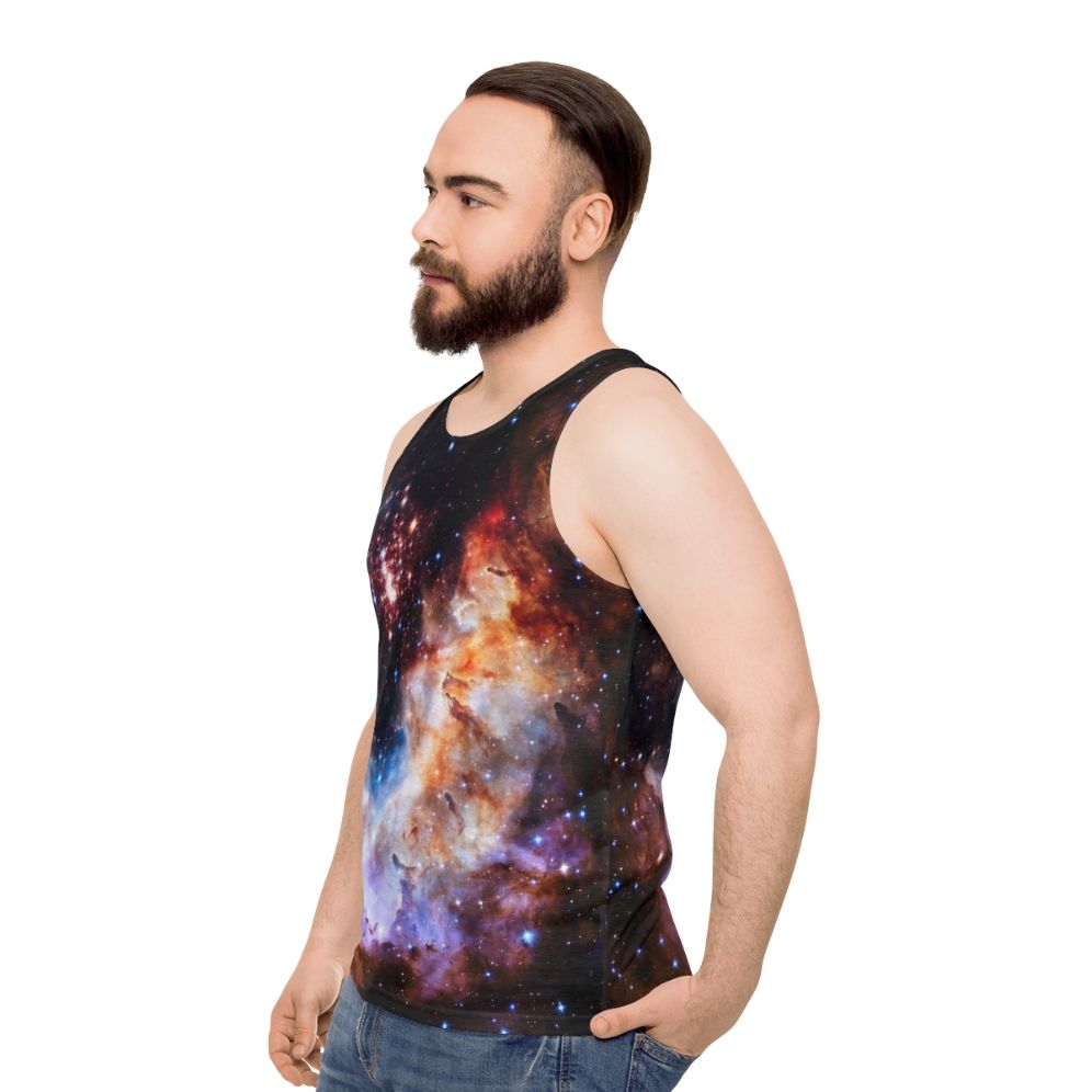 Galaxy Nebula Unisex Tank Top - men side