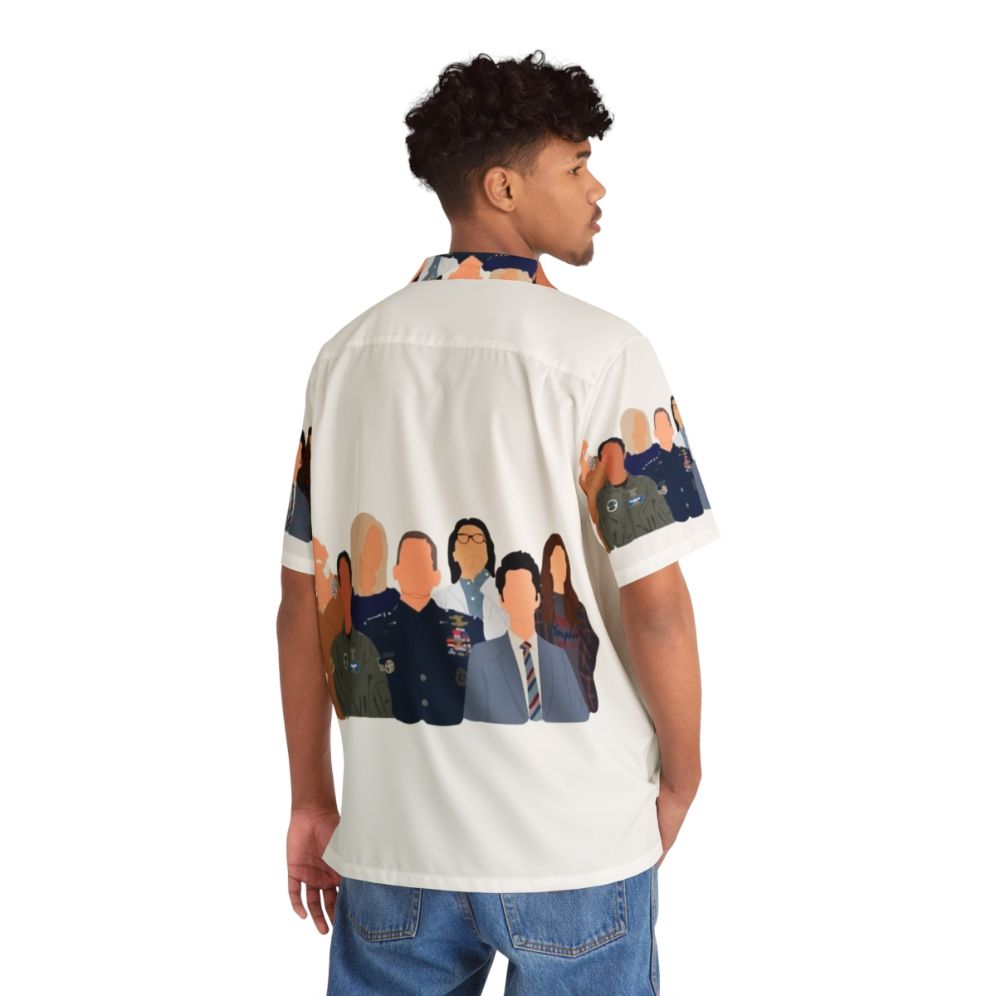 Space Force Hawaiian Shirt with The Office and Netflix Inspired Graphics - People Back