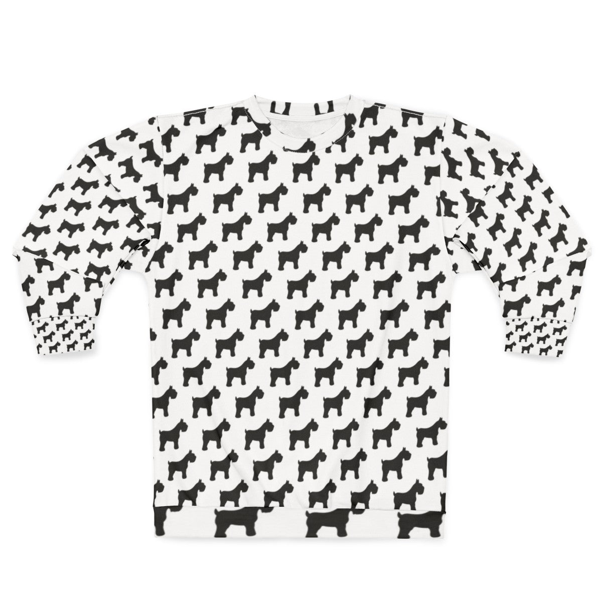 Schnauzer Sweatshirt with Houndstooth Pattern