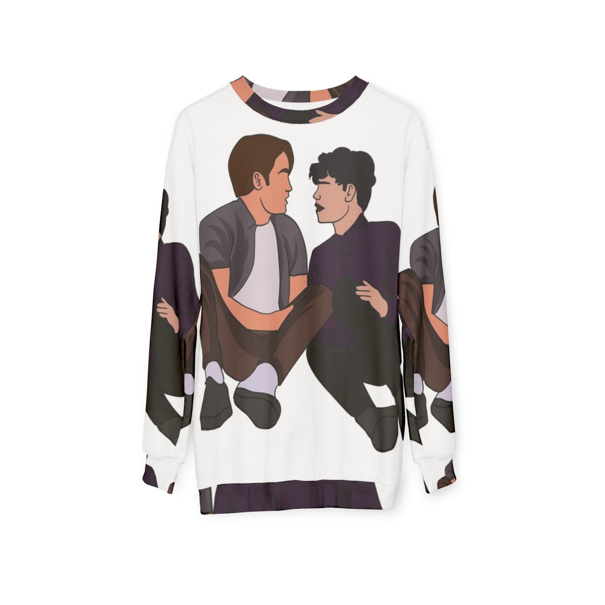 Heartstopper Nick and Charlie Friendship Sweatshirt - hanging