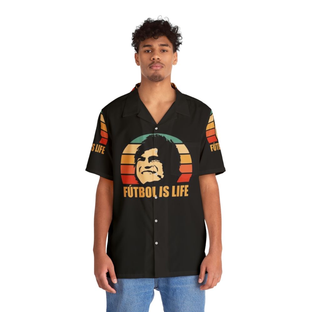 Football is Life Hawaiian Shirt featuring Ted Lasso and AFC Richmond - People Front