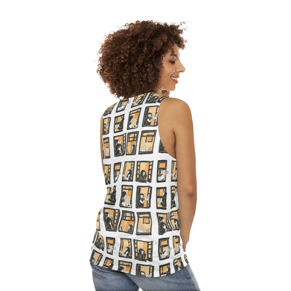 Windows themed unisex tank top - women back