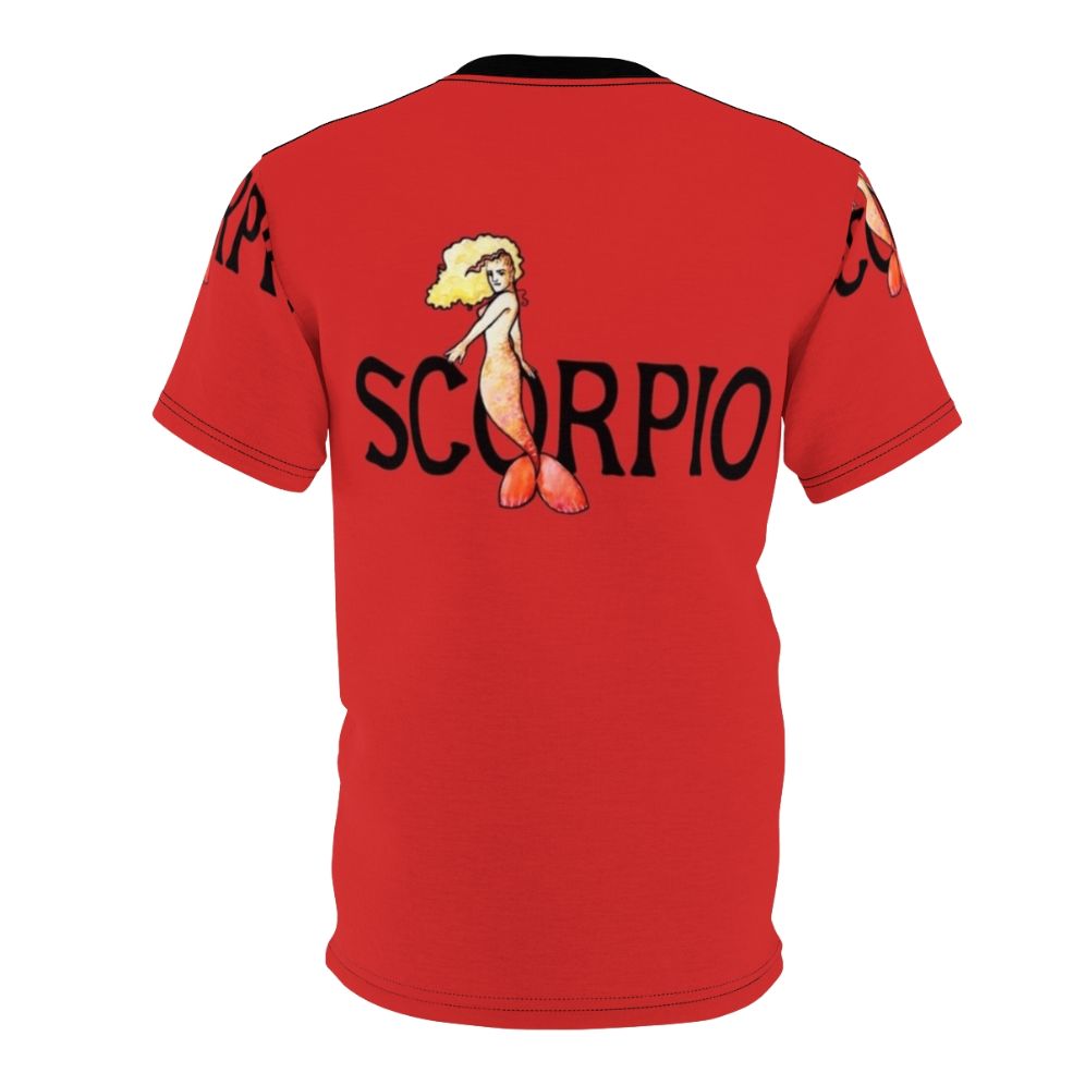 Scorpio mermaid design printed on a high-quality t-shirt - Back