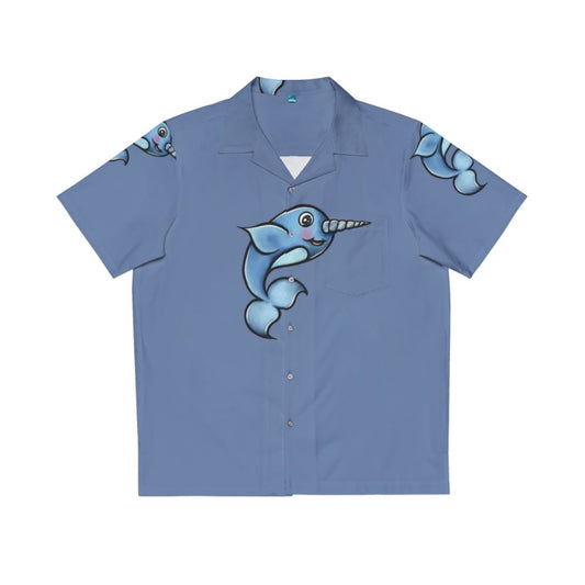 Narwhal Hawaiian shirt with a whimsical and cute design