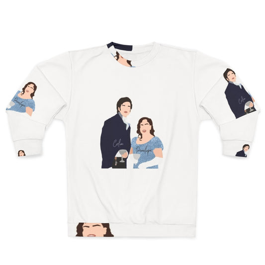 Bridgerton Penelope and Colin Smiling Sweatshirt