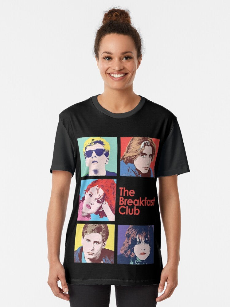 The Breakfast Club movie-inspired graphic t-shirt with 80s retro design - Women