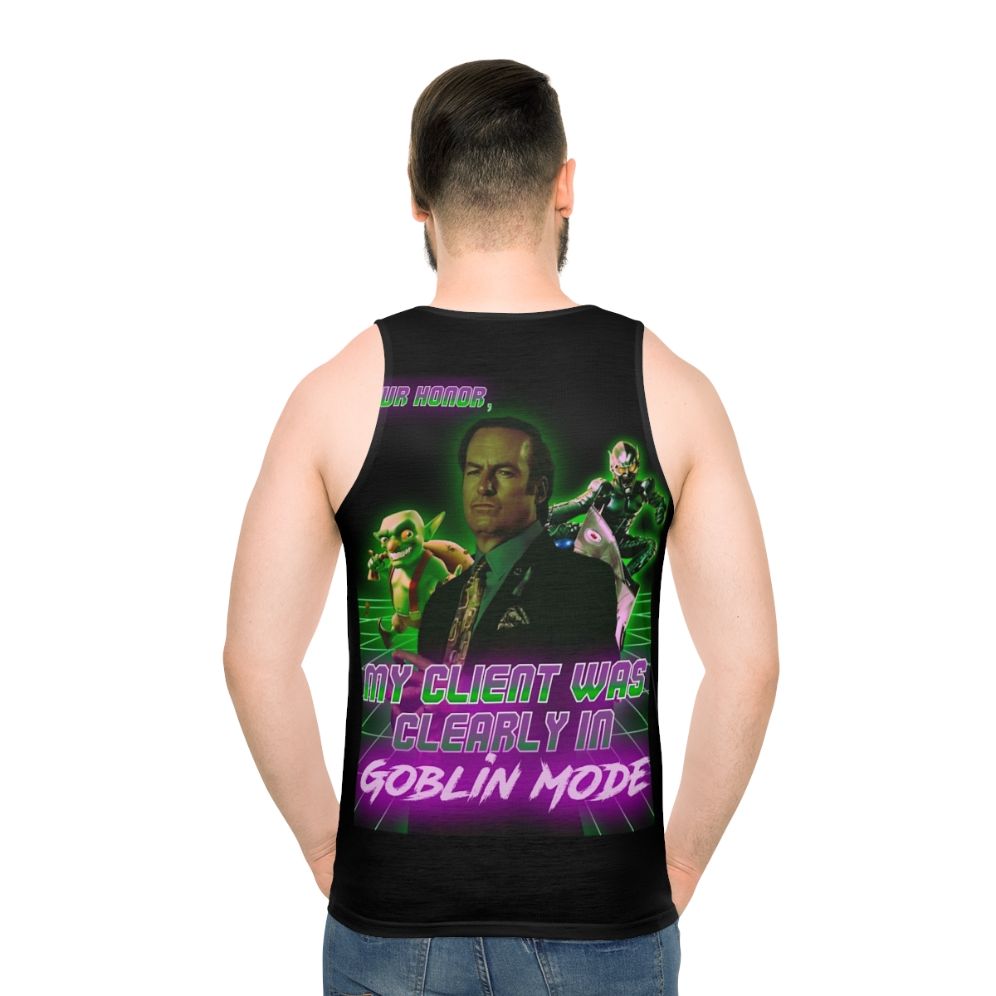 Goblin Mode Unisex Tank Top - men back