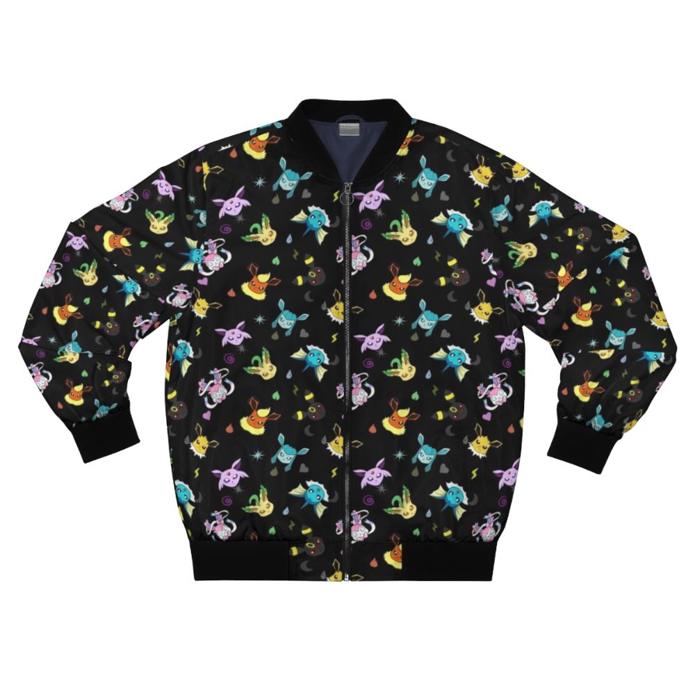 Eeveelutions type pattern bomber jacket with various type symbols