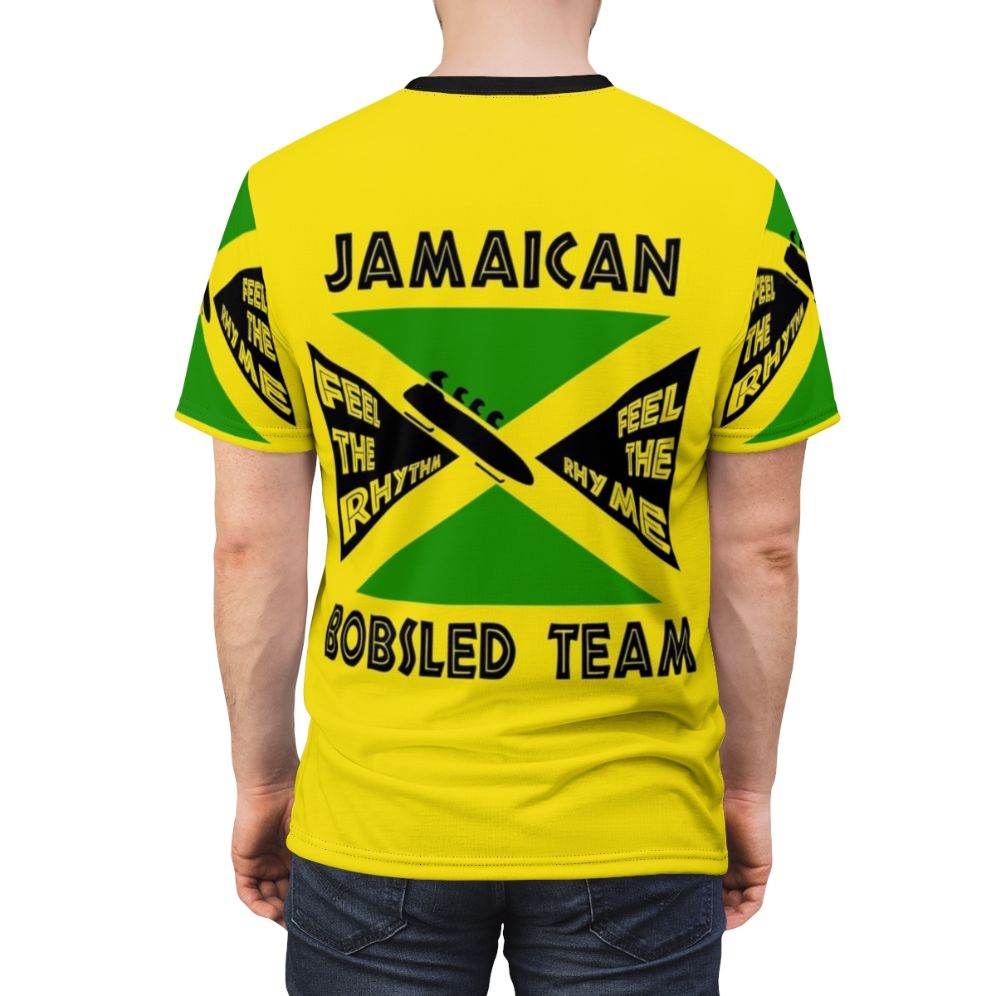 Jamaican Bobsled Team Inspired Retro 90s Costume T-Shirt - men back