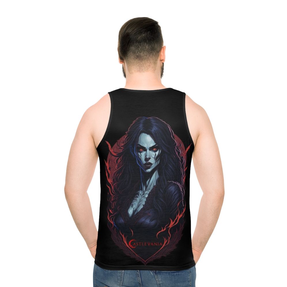 Castlevania-Inspired Unisex Tank Top - men back