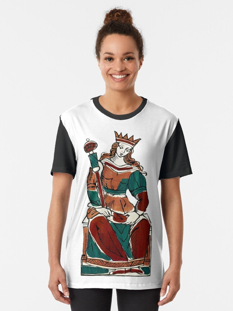 Minchiate Tarot Queen of Wands Graphic T-Shirt - Women