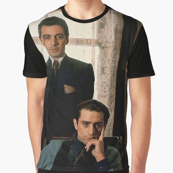 The Godfather movie graphic t-shirt featuring Al Pacino and Robert De Niro