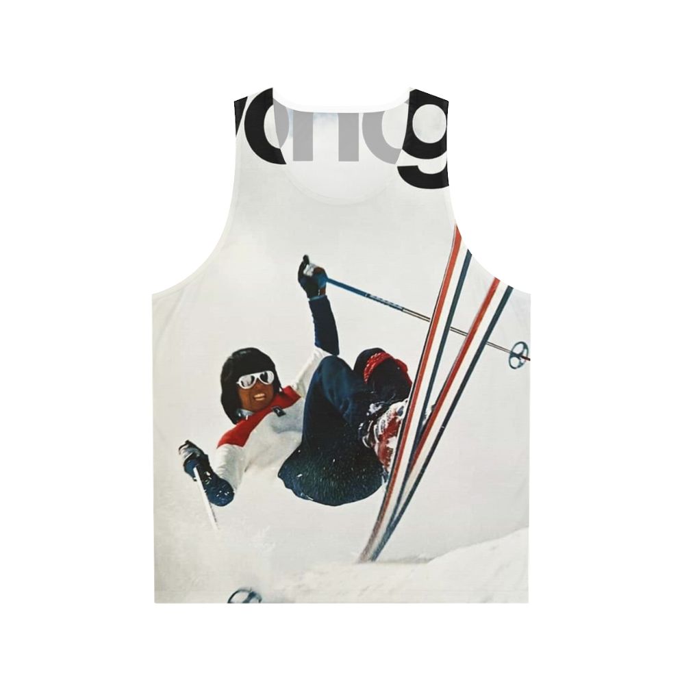 Unisex ski-themed tank top