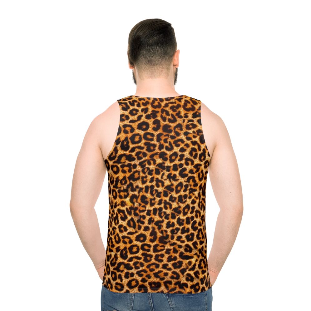 Unisex leopard print tank top - men back