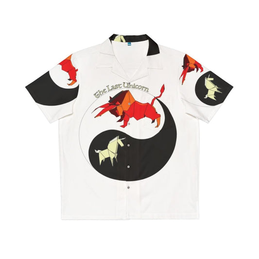 The Last Unicorn Yin Yang Origami Hawaiian Shirt