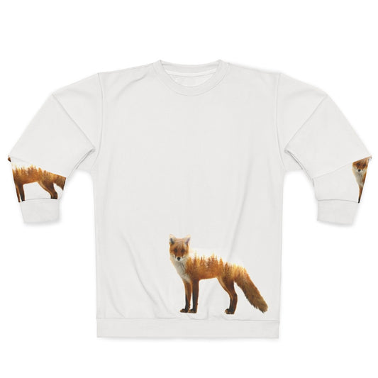 Forest Fox Sweatshirt featuring a double exposure design