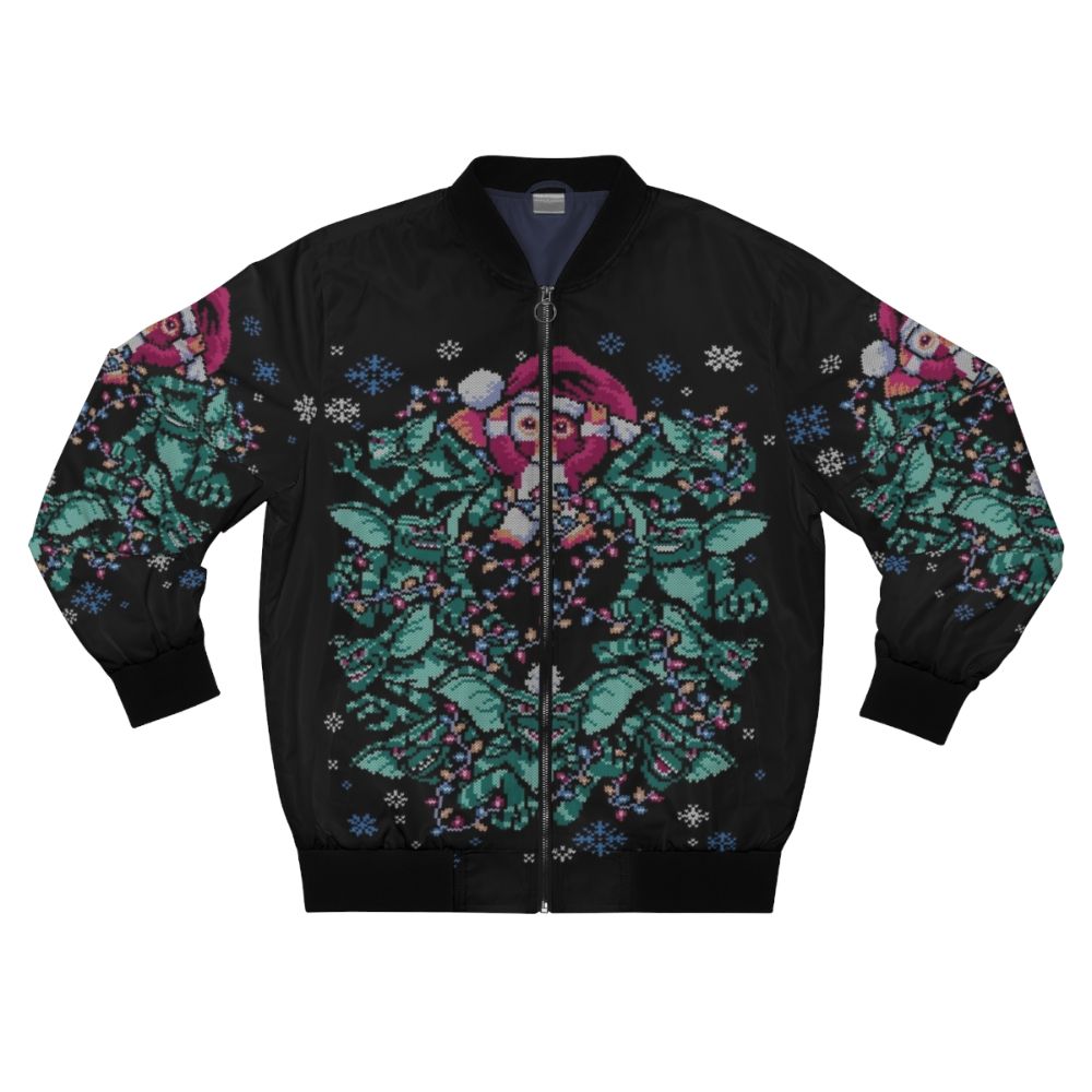 Gremlin Christmas Bomber Jacket, Retro 80s Gremlins Holiday Wear