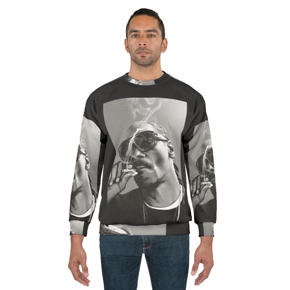 Snoop Dog Marijuana Illustration Sweatshirt - men