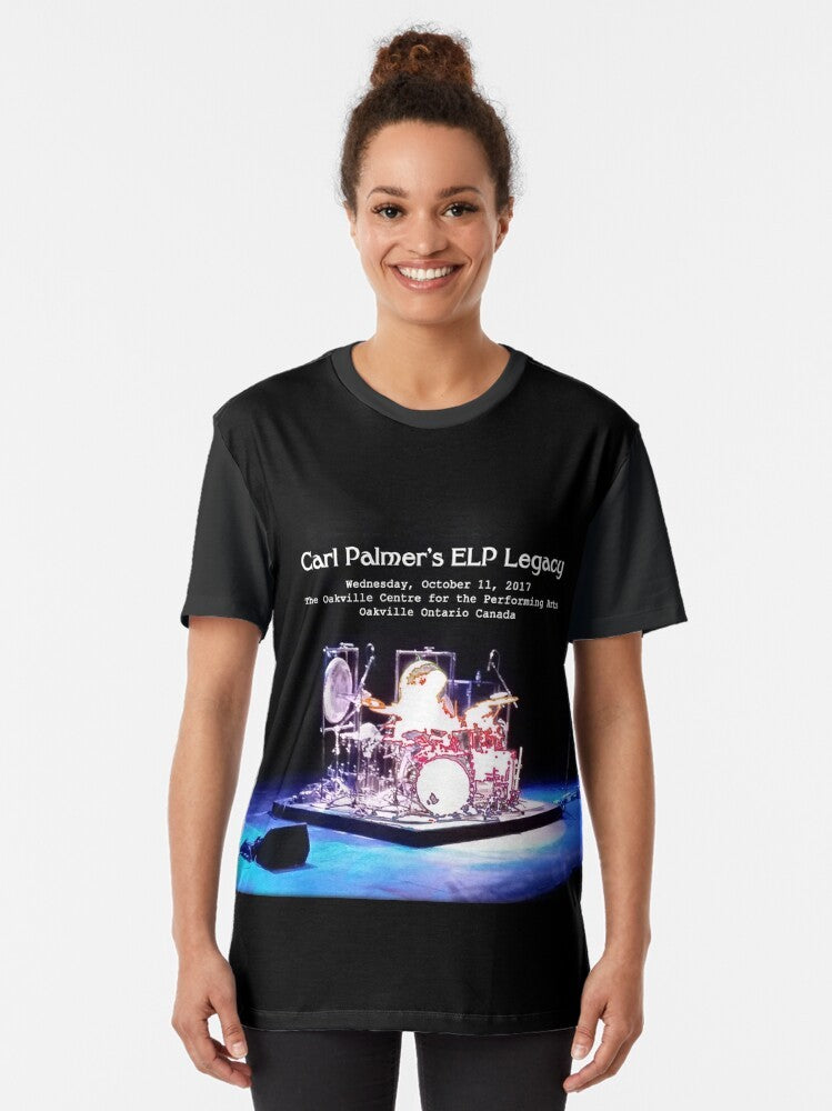 Carl Palmer's ELP Legacy 2017 Graphic T-Shirt with Progressive Rock Design - Women