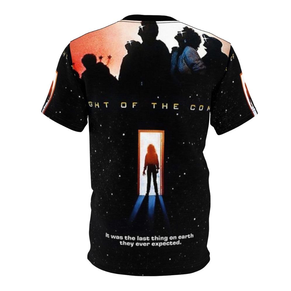 Vintage-inspired t-shirt design featuring a tribute to the classic 1980s horror film "Night of the Comet" - Back