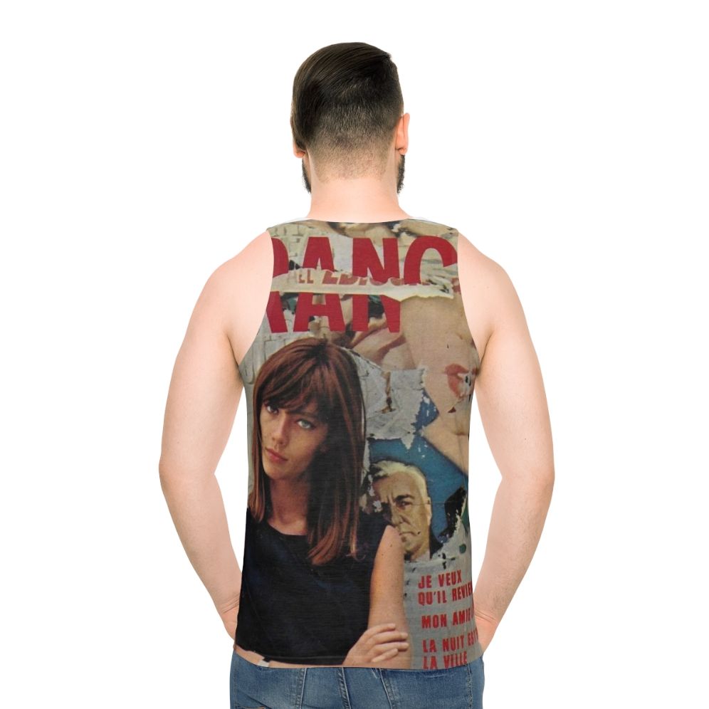 Fran Oise Hardy inspired unisex tank top - men back