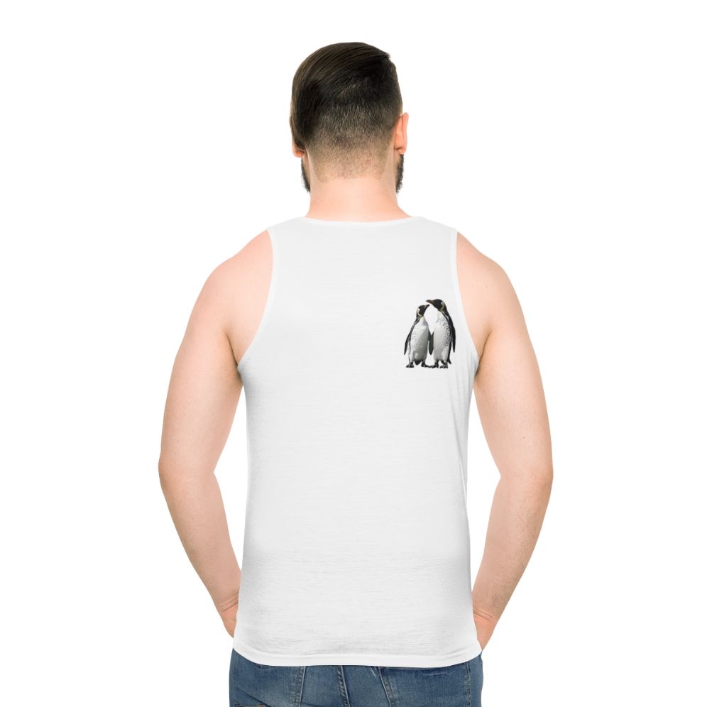 Penguins Unisex Tank Top - men back