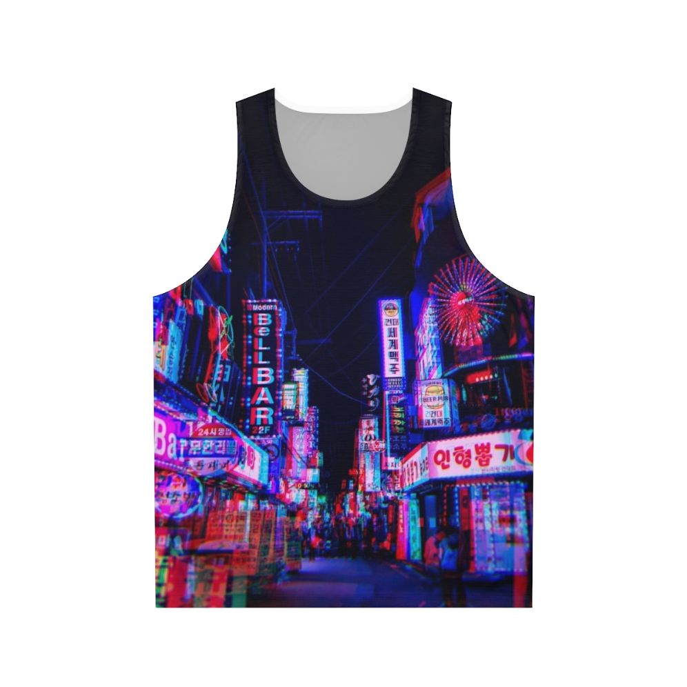 Unisex psychedelic neon nights tank top