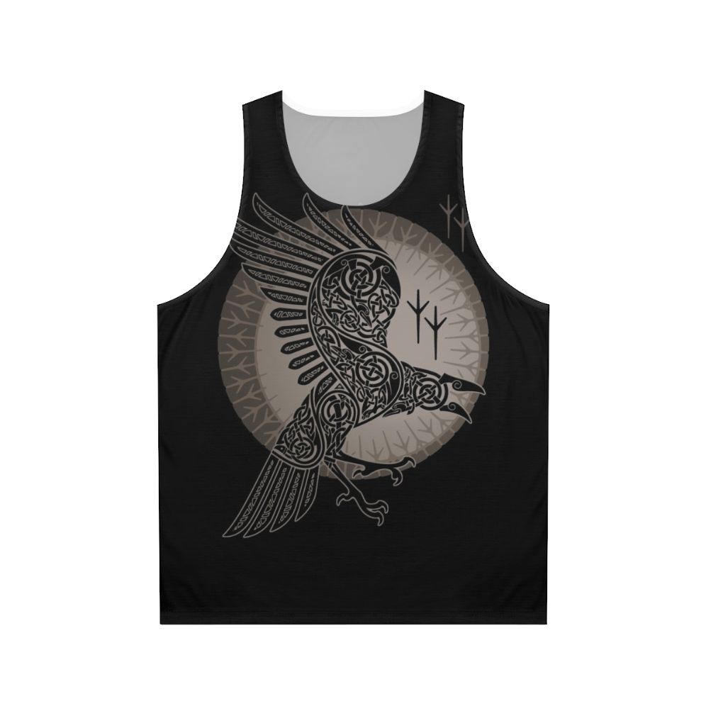 Raven Unisex Viking Tank Top with Scandinavian Tribal Design