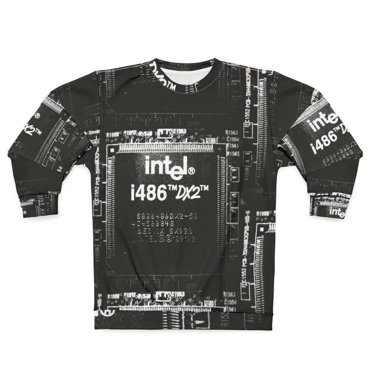 I 486 DX2 Sweatshirt with Intel Microprocessor Computer Hardware