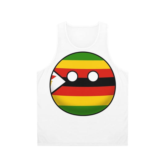 Zimbabwe Countryball Design on Unisex Tank Top