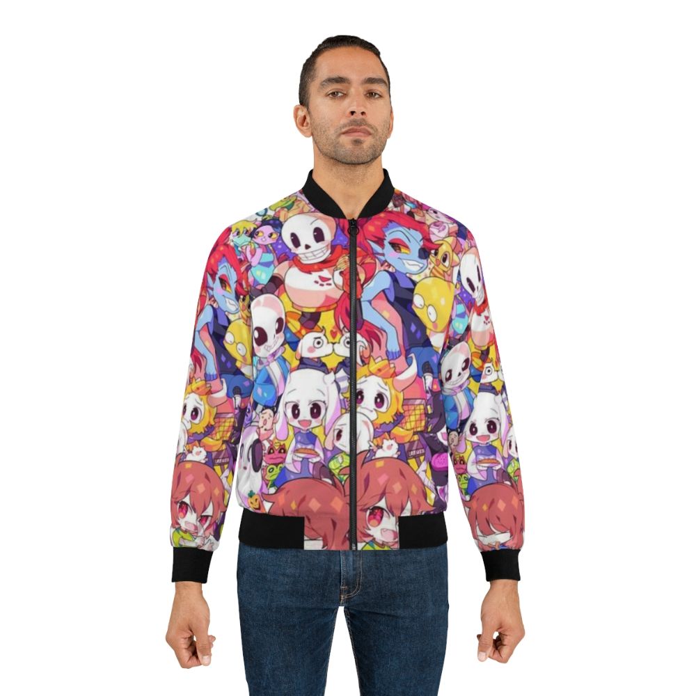 Undertale themed bomber jacket featuring a heart design - Lifestyle