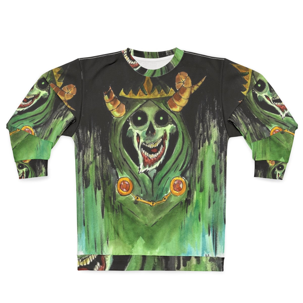 The Lich Horror Sweatshirt with skull and zombie design